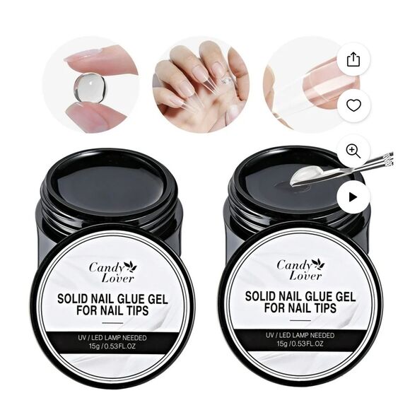 Candy Lover Solid Nail Glue Gel 4 Jars - Picture 1 of 4